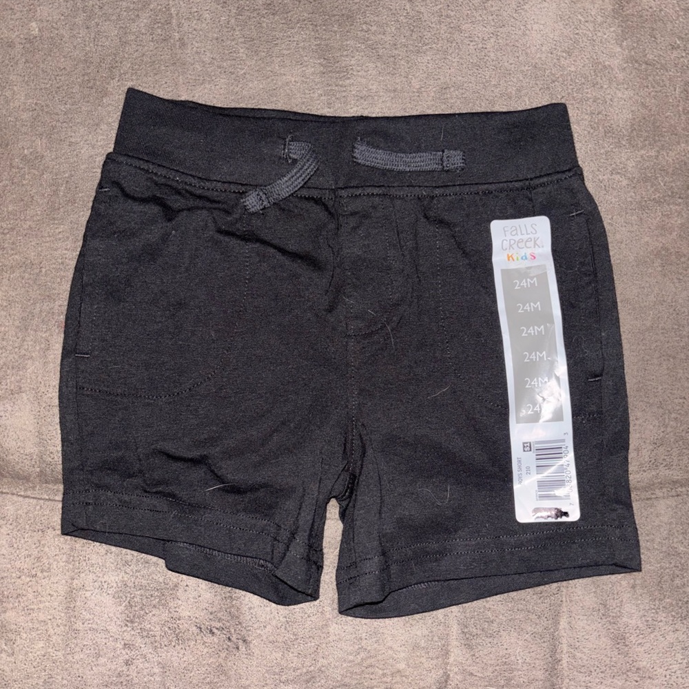 Falls Creek Kids Black Boy Shorts NWT